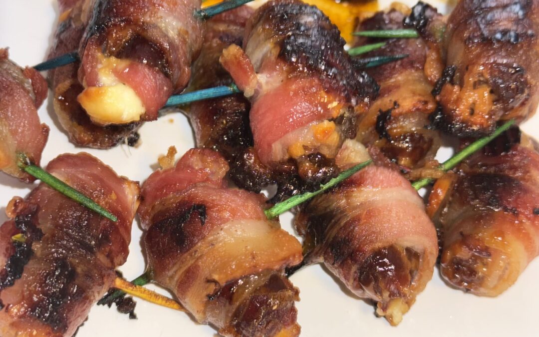 The Perfect Bite: Bacon-Wrapped Dates with Goat Cheese