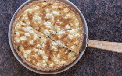 Tavel Rosé Quiche with Goat Cheese and Spinach